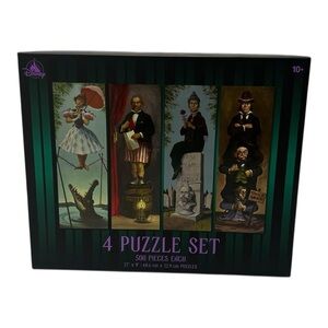 Disney Parks 4 500 pc Jigsaw Puzzles Haunted Mansion Stretching Portraits NEW